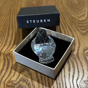 Steuben Peace Dove Crystal Hand Cooler (box not included)